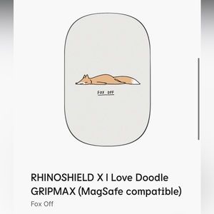 RHINOSHIELD X I Love Doodle GRIPMAX MagSafe compatible Fox Off iPhone new nwt